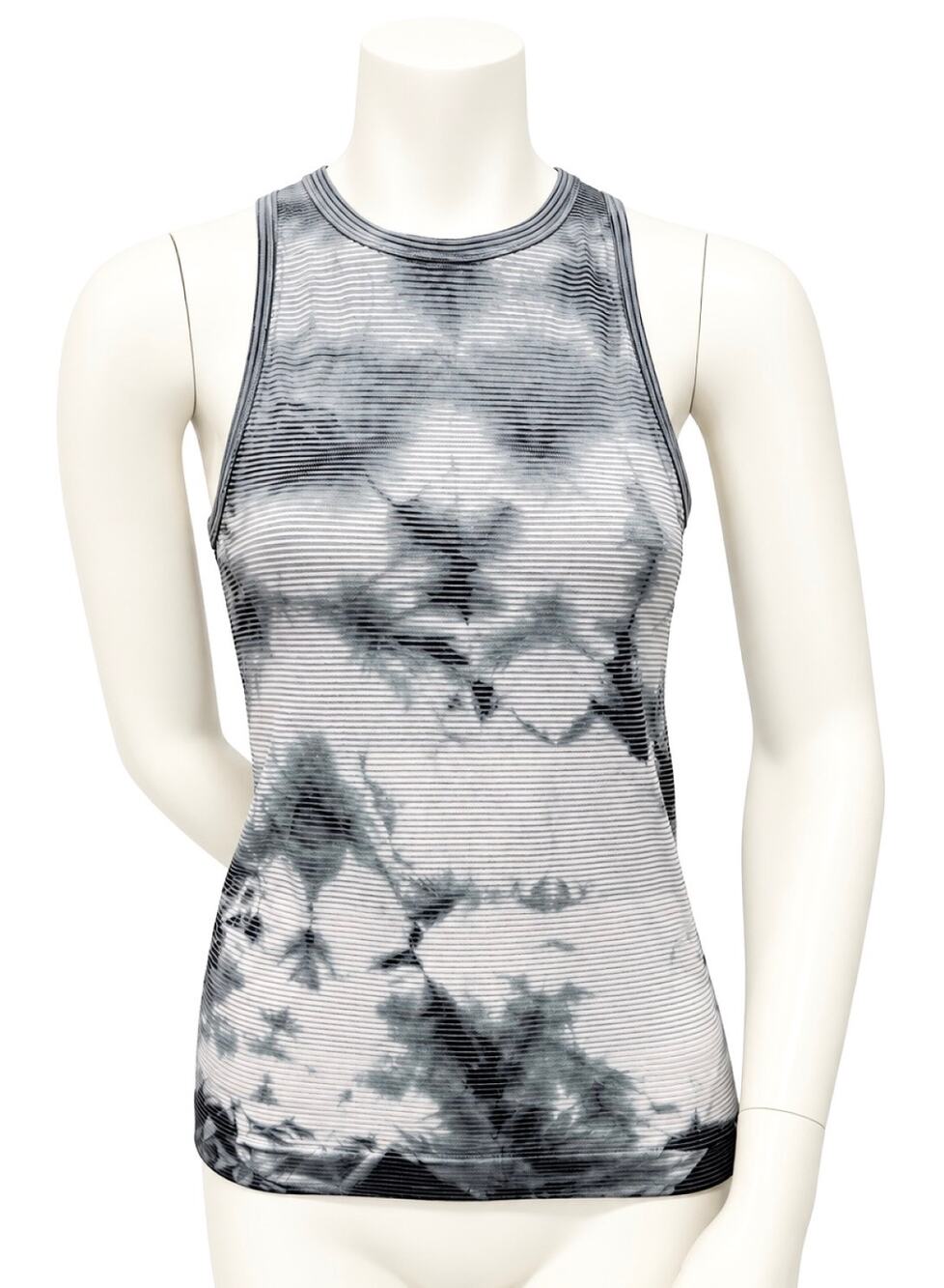 Lululemon Tie Dye Tank Top Women's Size 6 Gray Black Racerback Athletic